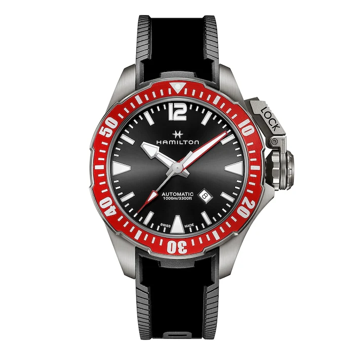 Hamilton Automatic 46mm Men’s Watch with Black Material Dial, Titanium Case, 000m Water Resistant / H77805335