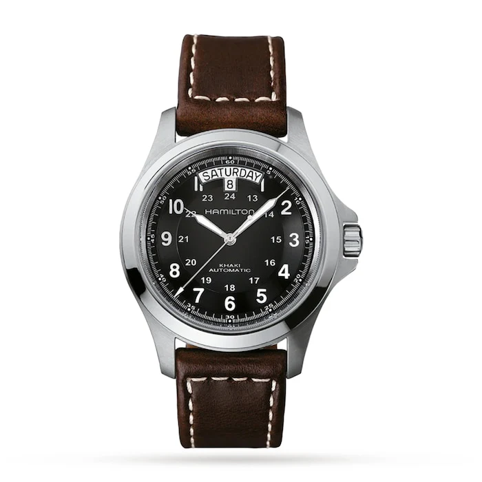 Hamilton Heritage Automatic 40mm Men’s Watch with Black Material Dial, Stainless Steel Case, 50m Water Resistant / H64455533