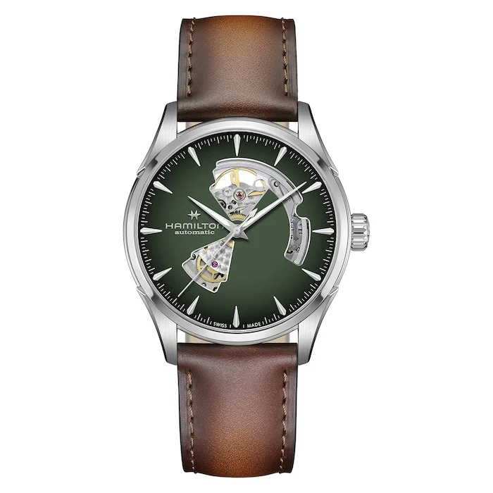 Hamilton Jazzmaster Open Heart Auto 42mm Unisex Watch Green Luxury Watch Swiss Made Automatic Movement H32705560