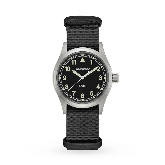 Hamilton Khaki Field 38mm Unisex Watch Black Luxury Watch Swiss Made High Precision Movement H69401430