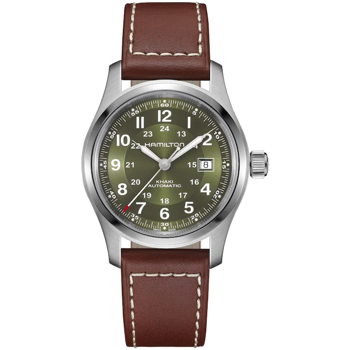 Hamilton Khaki Field Auto 42mm Unisex Watch Green Luxury Watch Swiss Made Automatic Movement H70605560