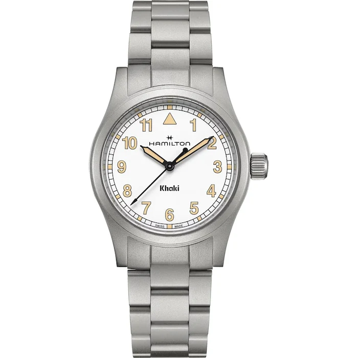 Hamilton Khaki Field Quartz 33mm Unisex Watch White Luxury Watch Swiss Made High Precision Movement H69301110