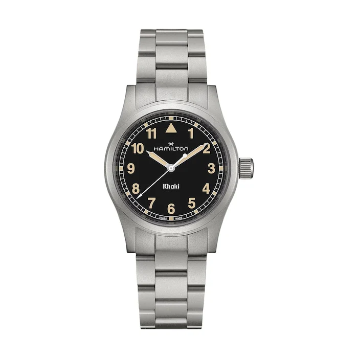 Hamilton Khaki Field Quartz 38mm Unisex Watch Black Luxury Watch Swiss Made High Precision Movement H69401131
