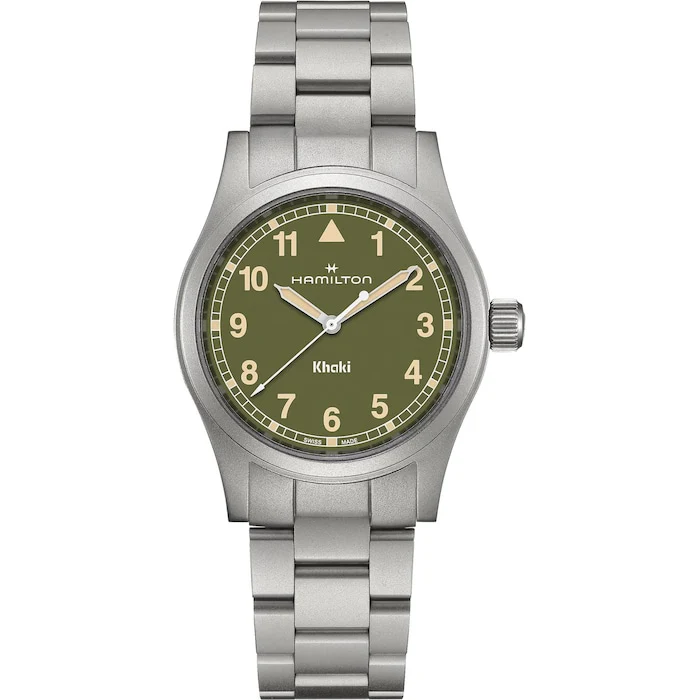 Hamilton Khaki Field Quartz 38mm Unisex Watch Green Luxury Watch Swiss Made High Precision Movement  H69401160