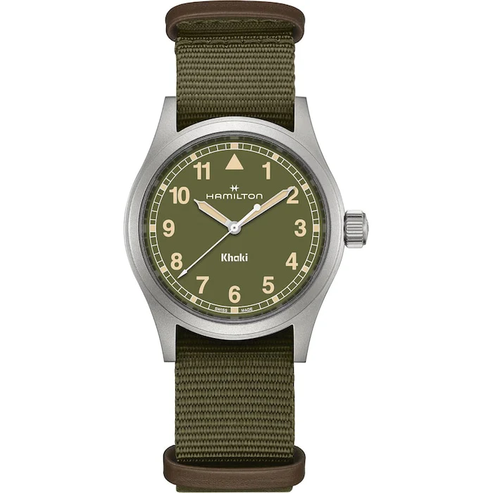 Hamilton Khaki Field Quartz 38mm Unisex Watch Green Luxury Watch Swiss Made High Precision Movement H69401960