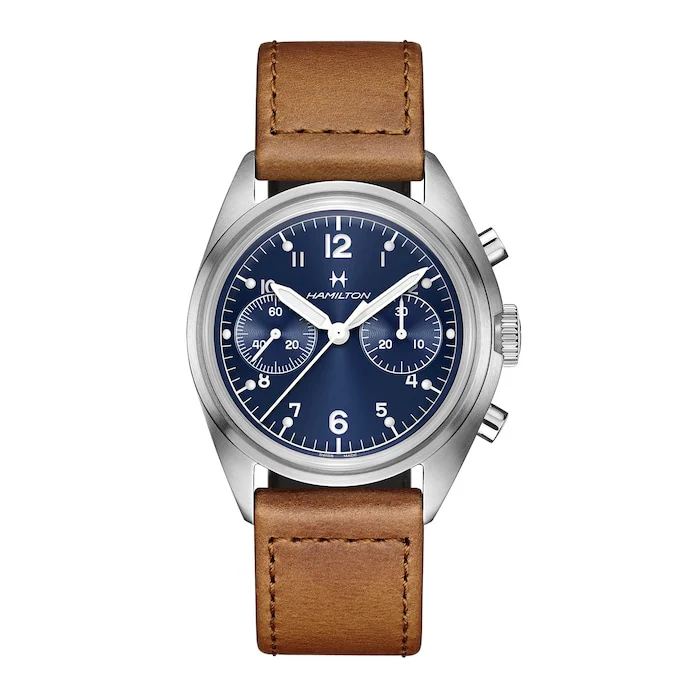 Hamilton Mechanical 40mm Men’s Watch with Blue Material Dial, Stainless Steel Case, 100m Water Resistant / H76409540