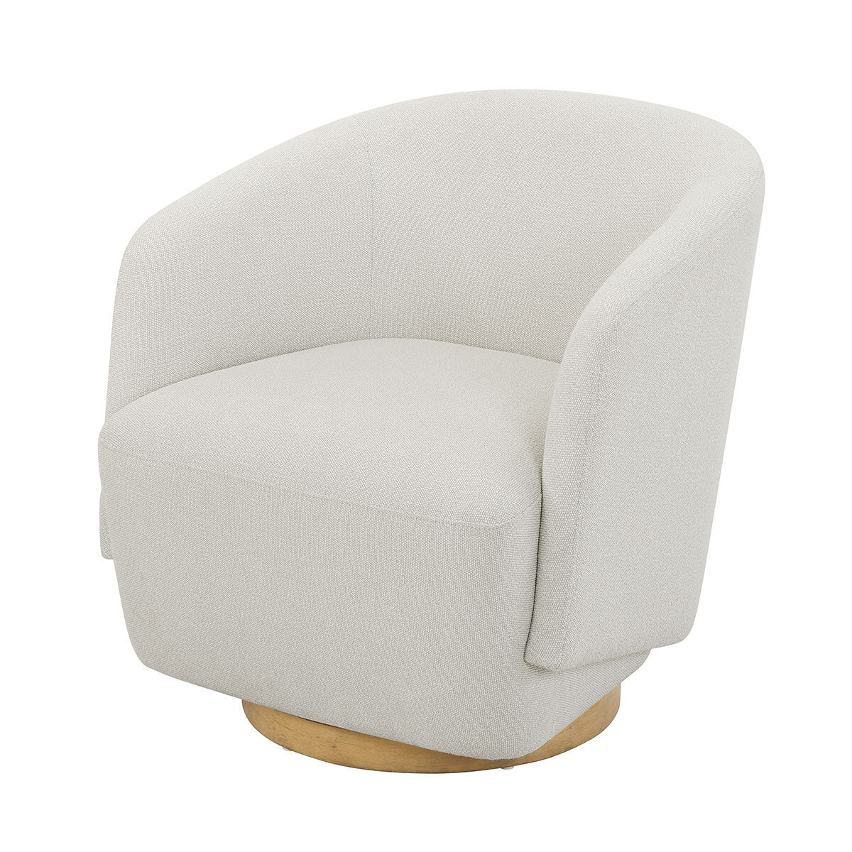 Henredon Murphy Cream Fabric Swivel Chair - Image 6