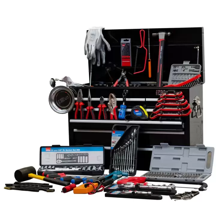 Hilka 304 Piece Tool Kit with Heavy Duty 9-Drawer Tool Chest - Image 2