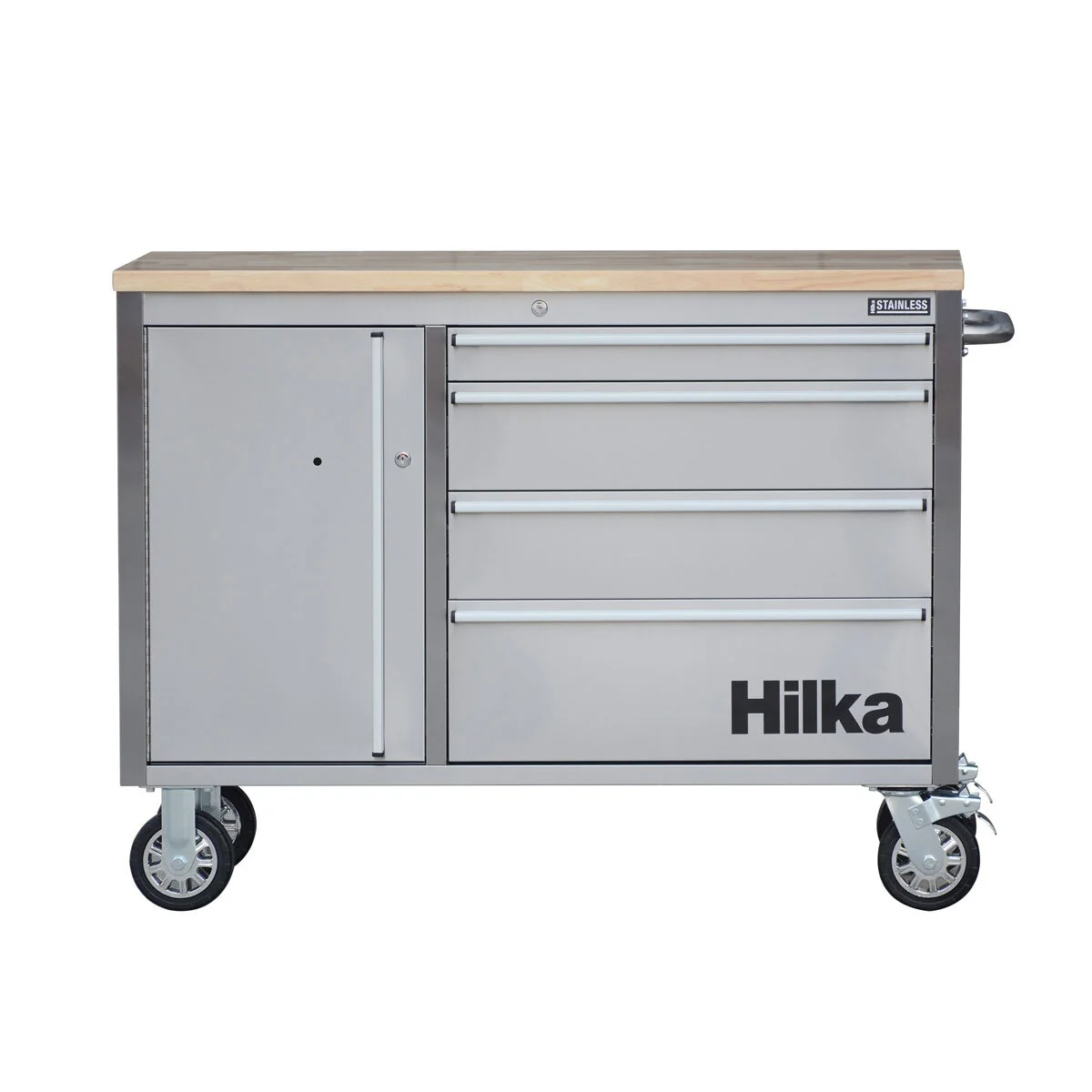 Hilka 48" 4 Drawer Stainless Steel Tool Cabinet - Image 2