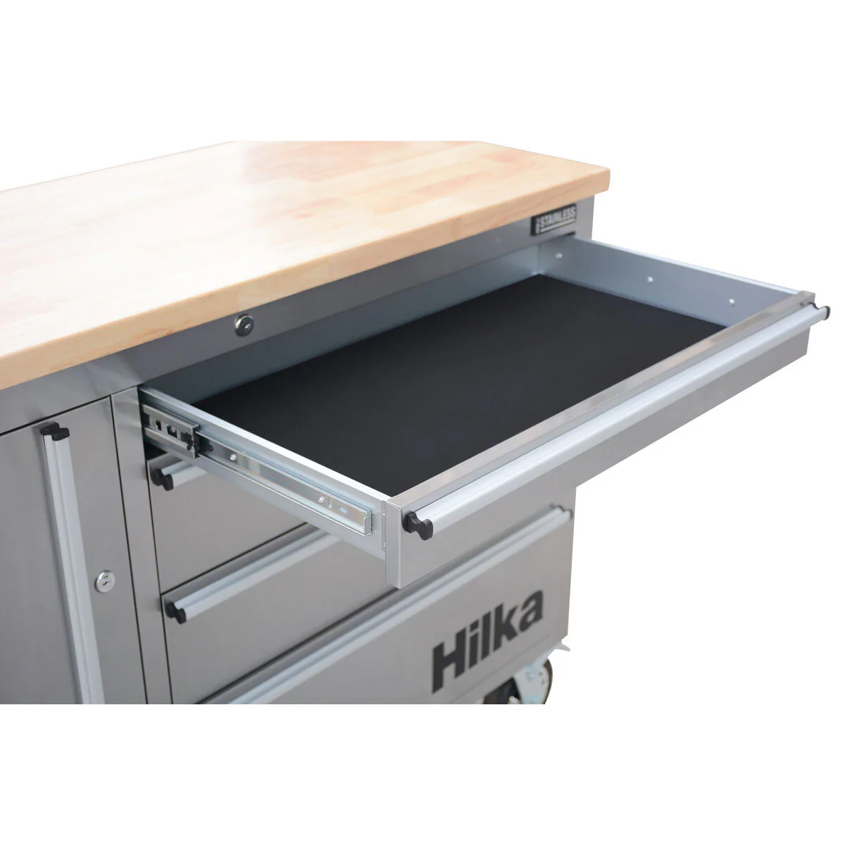 Hilka 48" 4 Drawer Stainless Steel Tool Cabinet - Image 3