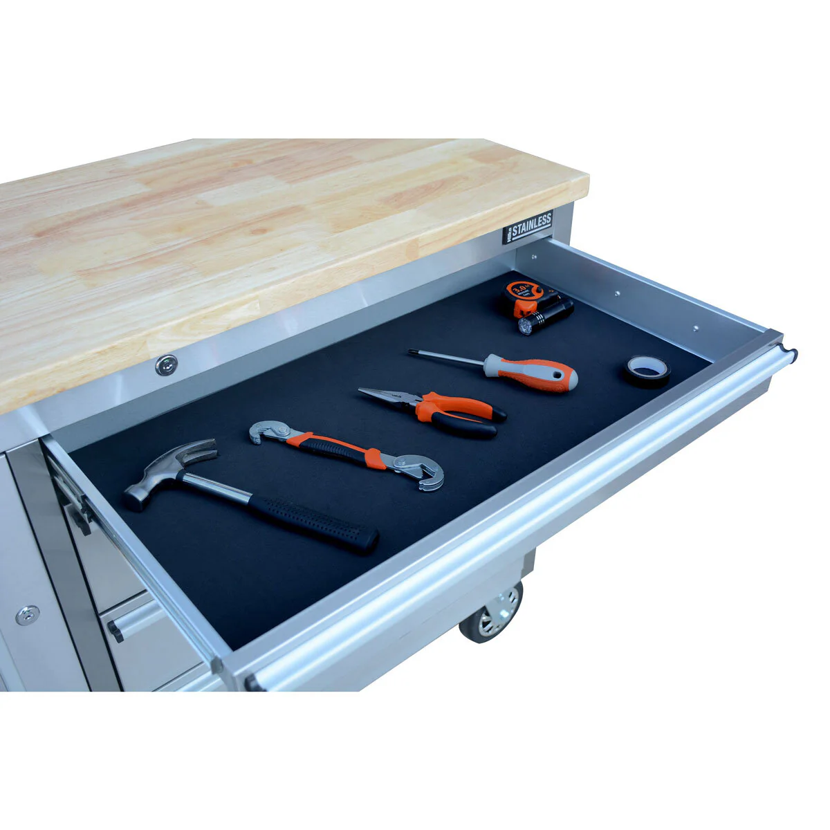 Hilka 48" 4 Drawer Stainless Steel Tool Cabinet - Image 7