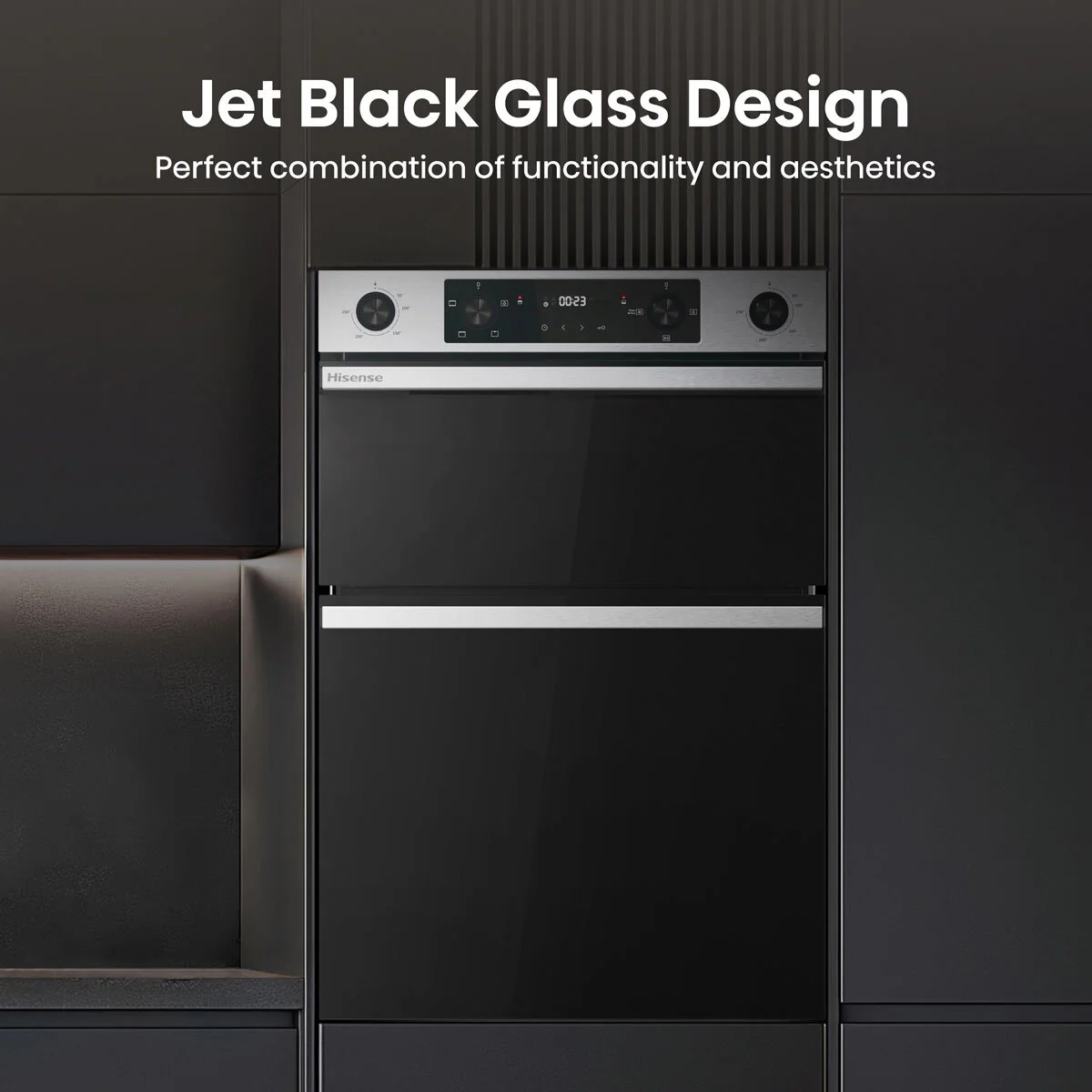 Hisense Hi6 BID914221CX Electric Built-In Double Oven, A Rated in Stainless Steel - Image 4
