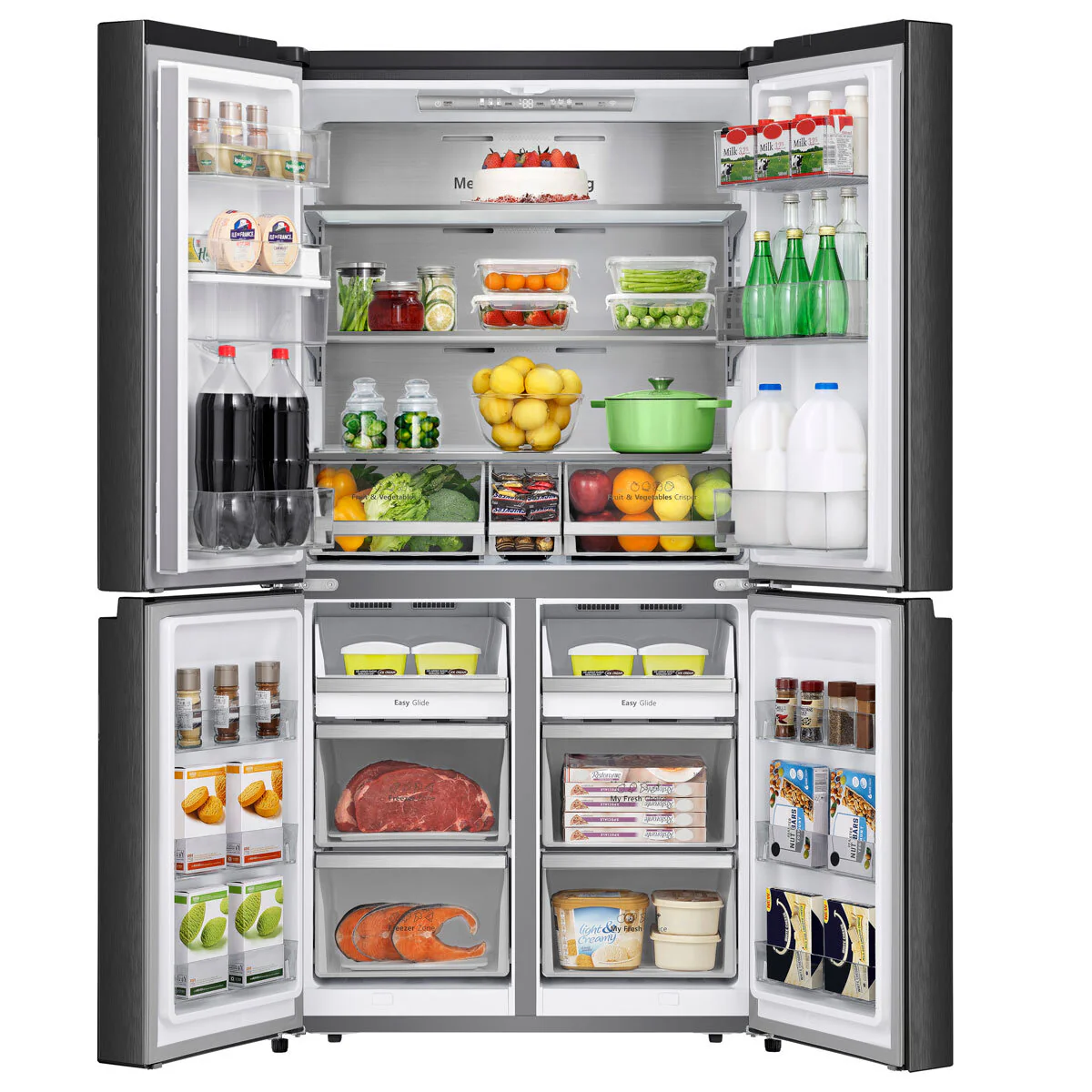Hisense RQ758N4SWFE, Multi Door Fridge Freezer, E Rated in Black - Image 4