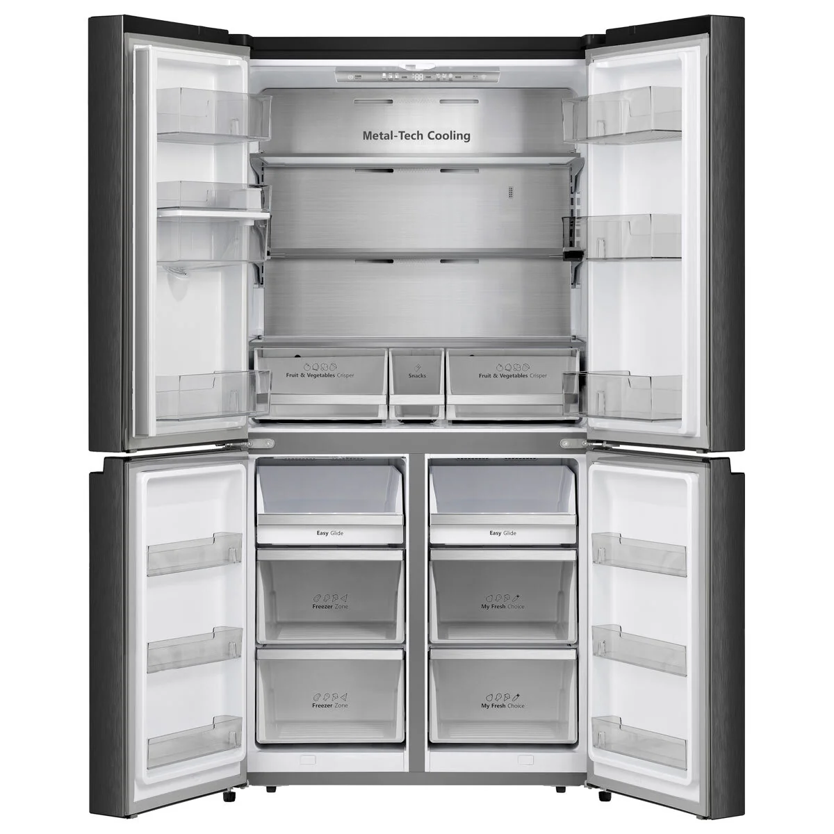 Hisense RQ758N4SWFE, Multi Door Fridge Freezer, E Rated in Black - Image 5