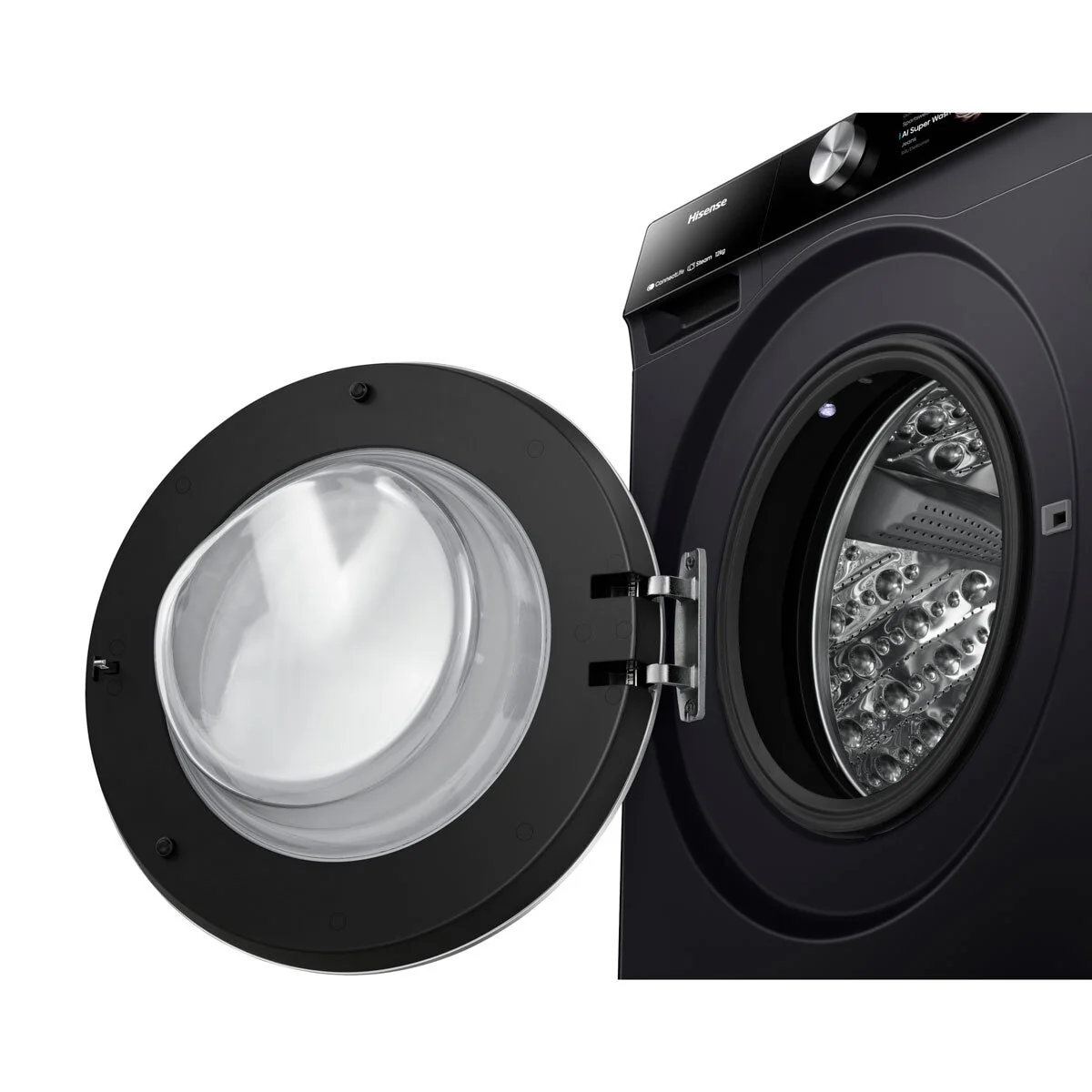 Hisense WF7S1247BB, 12kg, 1400rpm, Washing Machine A Rating in Black - Image 7
