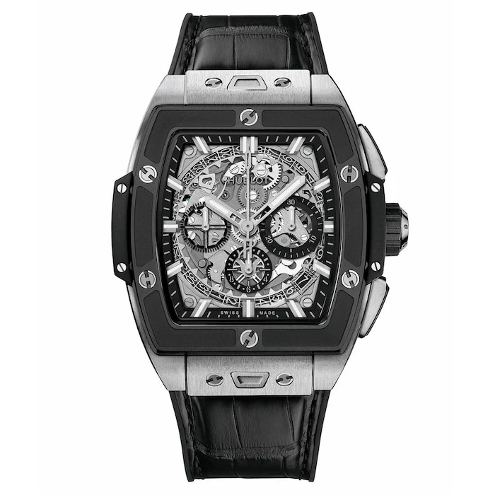Hublot Automatic 42mm Men’s Watch with Grey Material Dial, Titanium Case, 100m Water Resistant / 642.NM.0170.LR