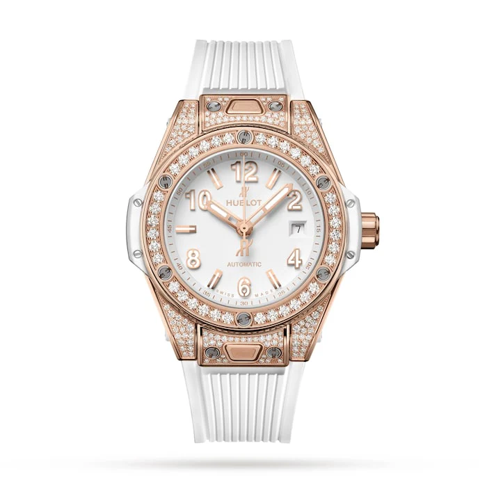 Hublot Big Bang One Click King Gold White Pavé 33mm Watch Luxury Watch Swiss Made 485.OE.2080.RW.1604