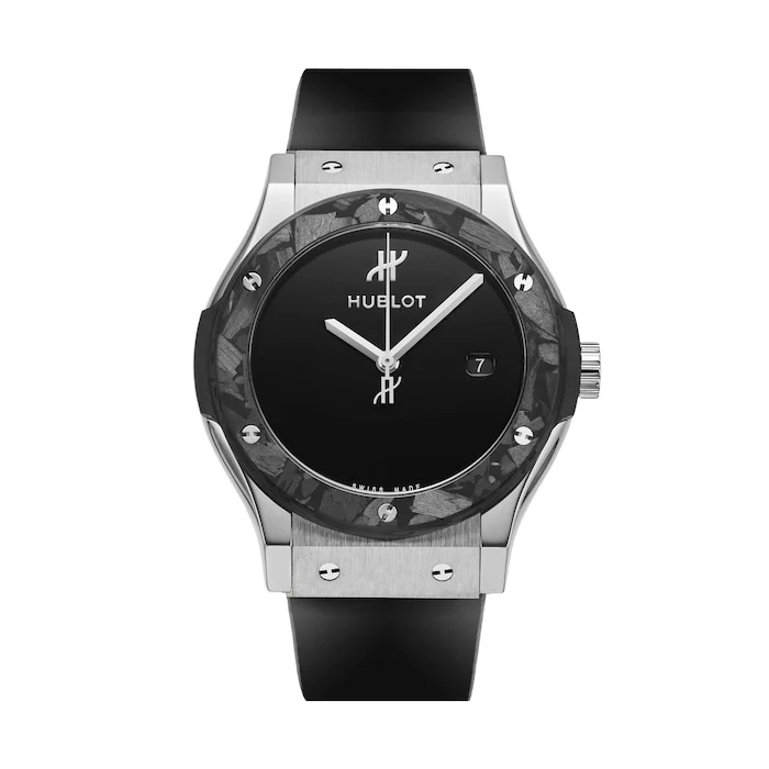 Hublot Elegance Automatic 42mm Men’s Watch with Black Material Dial, Titanium Case, 50m Water Resistant / 542.NQ.1270.RX.WOS24