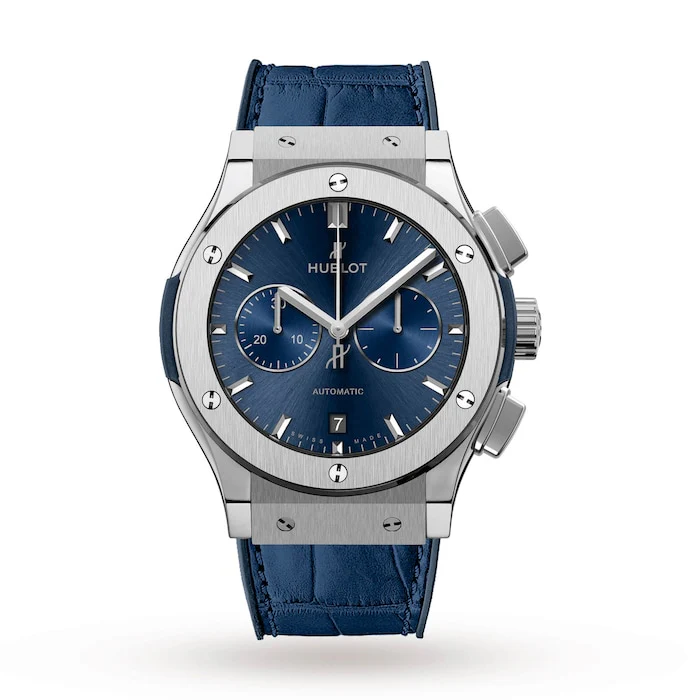 Hublot Elegance Automatic 42mm Men’s Watch with Blue Material Dial, Stainless Steel Case, 50m Water Resistant / 541.NX.7170.LR