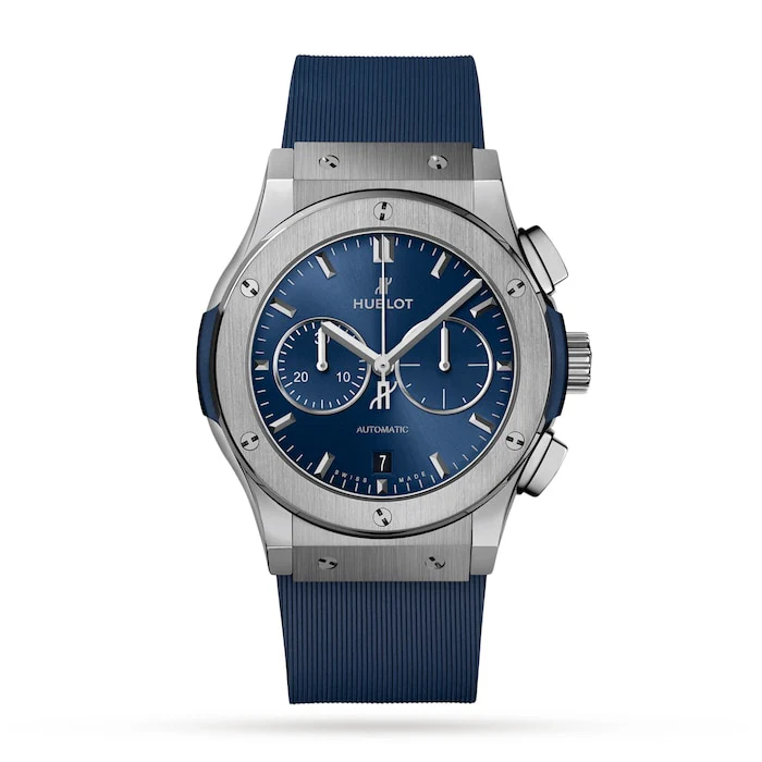 Hublot Elegance Automatic 42mm Men’s Watch with Blue Material Dial, Titanium Case, 50m Water Resistant / 541.NX.7170.RX