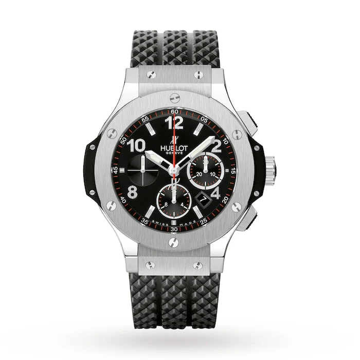 Hublot Elegance Automatic 44mm Men’s Watch with Black Material Dial, Stainless Steel Case, 100m Water Resistant / 301.SX.130.RX