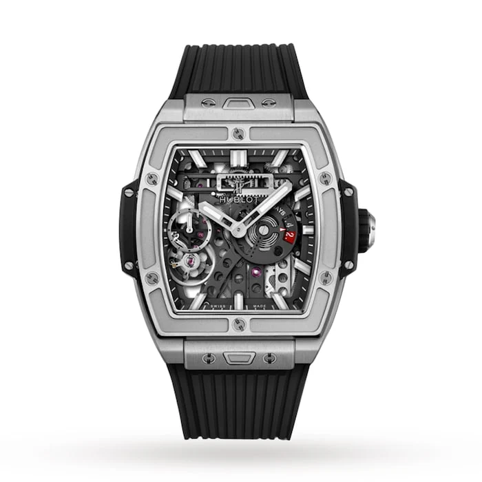 Hublot Manual Wind 45mm Men’s Watch with Black Material Dial, Titanium Case, 50m Water Resistant / 614.NX.1170.RX