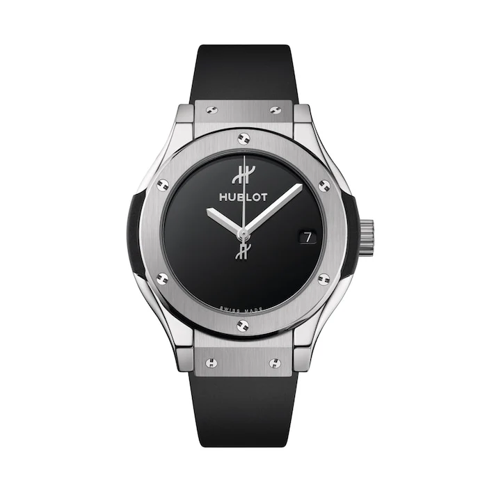 Hublot Quartz 33mm Men’s Watch with Black Material Dial, Titanium Case, 50m Water Resistant / 581.NX.1270.RX.MDM