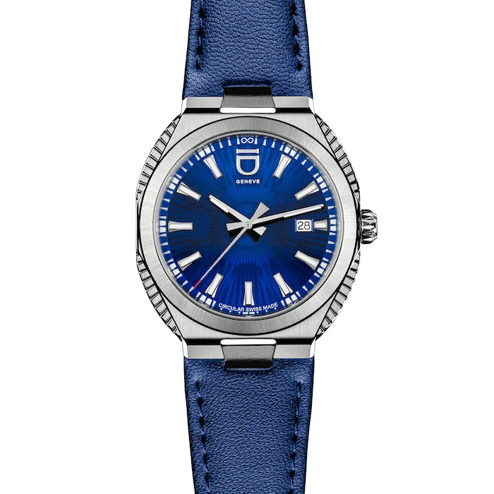 ID Genève Circular S Blue Dial Fluted Sides 41mm Luxury Watch Luxury Watch Swiss Made High Precision Movement 2020.123G