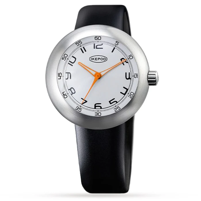IKEPOD Automatic 46mm Men’s Watch with White Material Dial, Stainless Steel Case, 50m Water Resistant / M203-SI-LB