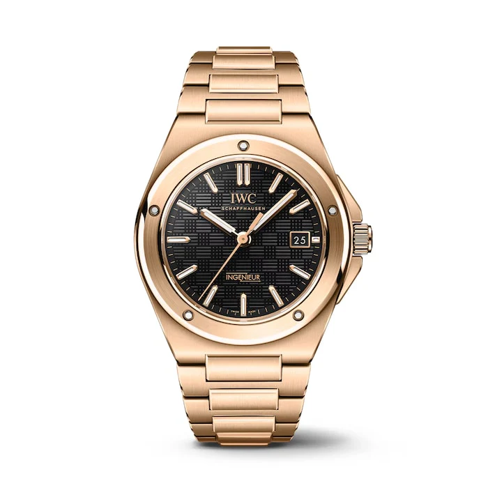 IWC Automatic 40mm Men’s Watch with Black Material Dial, Gold Case, 100m Water Resistant / IW328702