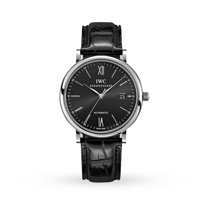 IWC Automatic 40mm Men’s Watch with Black Material Dial, Stainless Steel Case, 30m Water Resistant / IW356502