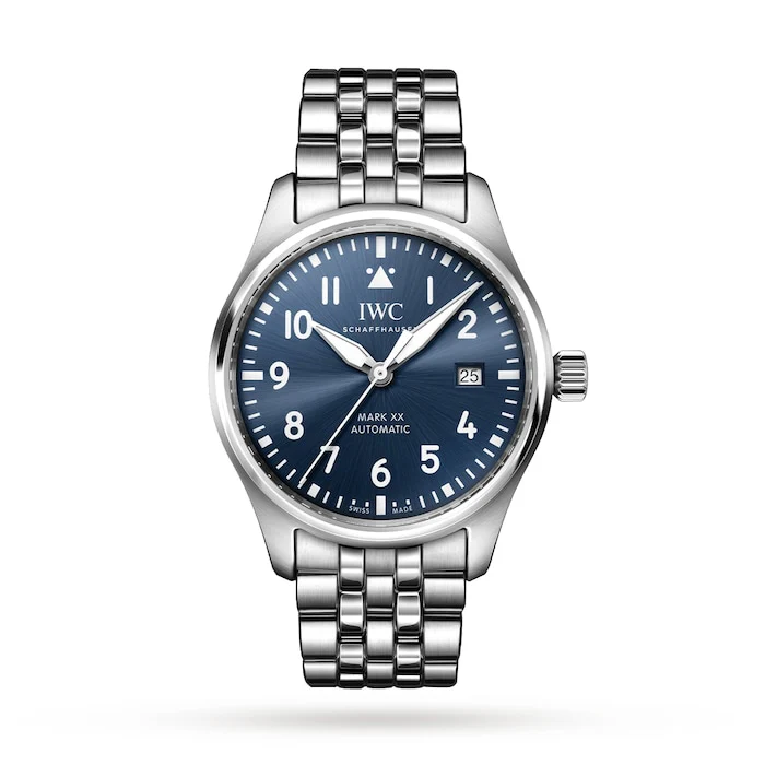 IWC Automatic 40mm Men’s Watch with Blue Material Dial, Stainless Steel Case & Bracelet, 100m Water Resistant / IW328204