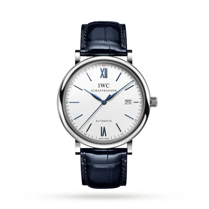 IWC Automatic 40mm Men’s Watch with White Material Dial, Stainless Steel Case, 30m Water Resistant / IW356527