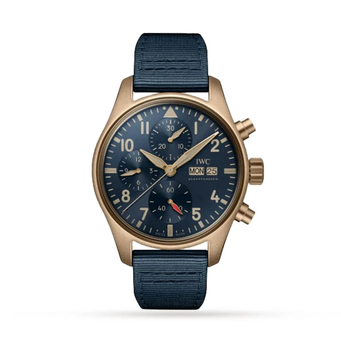 IWC Automatic 41mm Men’s Watch with Blue Material Dial, Bronze Case, 100m Water Resistant / IW388109