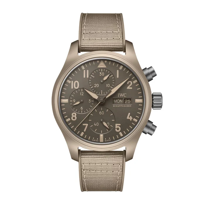 IWC Automatic 41mm Men’s Watch with Brown Material Dial, Titanium Case, 100m Water Resistant / IW389402