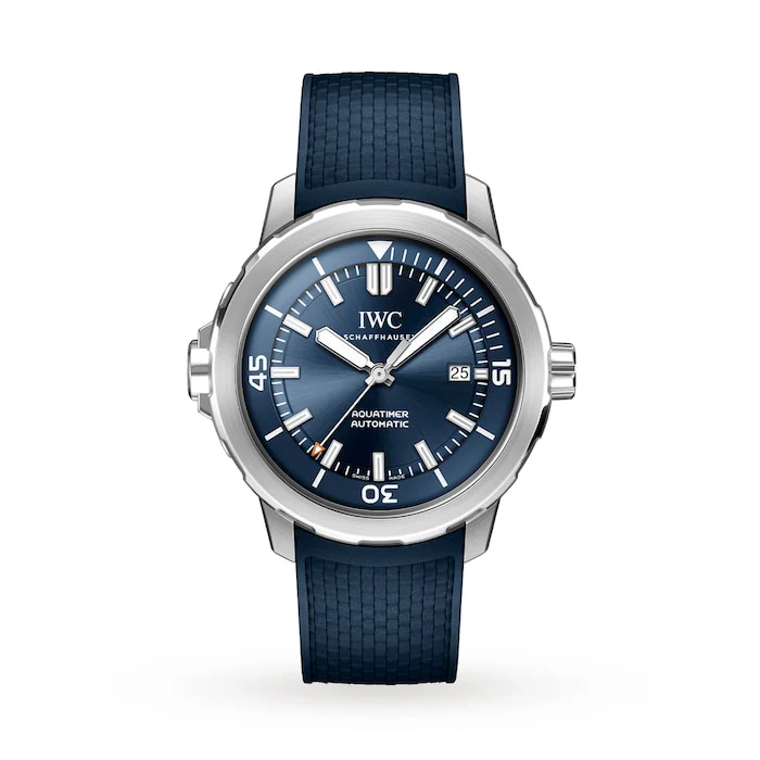 IWC Automatic 42mm Men’s Watch with Blue Material Dial, Stainless Steel Case, 30m Water Resistant / IW328801