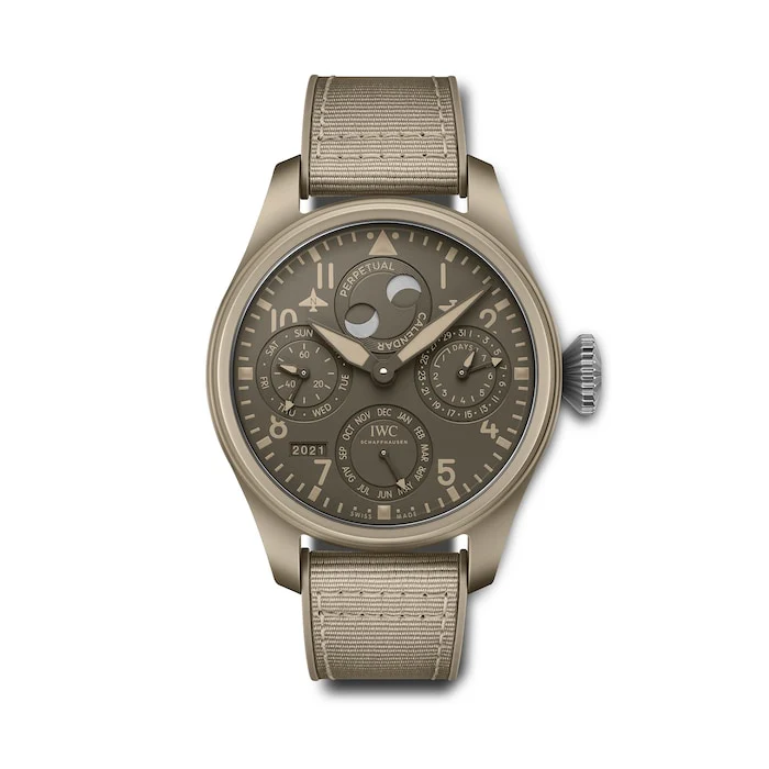 IWC Automatic 46mm Men’s Watch with Beige Material Dial, Ceramic Case, 60m Water Resistant / IW503004