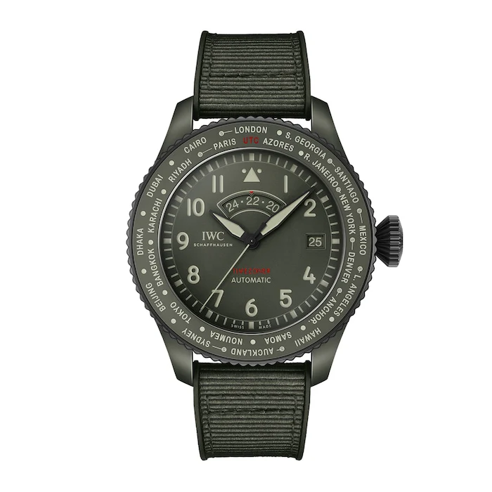 IWC Automatic 46mm Men’s Watch with Green Material Dial, Titanium Case, 100m Water Resistant / IW395601