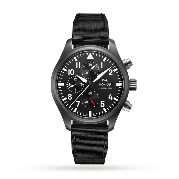 IWC Automatic Men’s Watch with Black Material Dial, Ceramic Case, 60m Water Resistant / IW389101