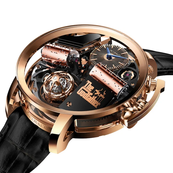 Jacob & Co Mechanical 49mm Men’s Watch with Black Material Dial, Titanium Case, 30m Water Resistant / OP110.40.AG.AB.CBALA