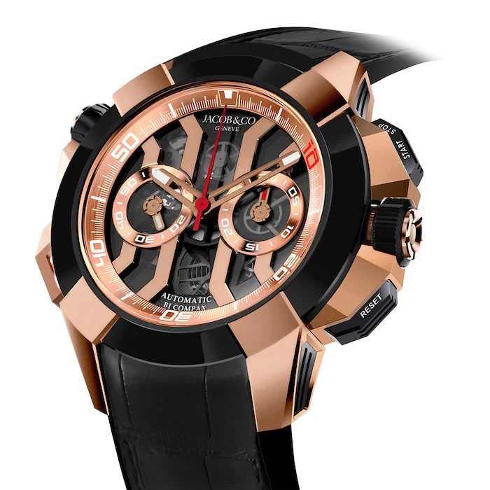 Jacob & Co Sport Automatic 47mm Men’s Watch with Black Material Dial, Titanium Case, 200m Water Resistant / EC311.42.PD.BF.AHA4D