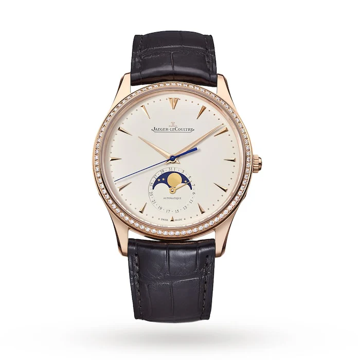 Jaeger-LeCoultre Automatic 39mm Men’s Watch with Ivory Material Dial, Gold Case, 50m Water Resistant / Q1362501