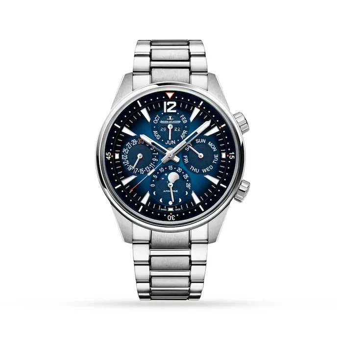 Jaeger-LeCoultre Automatic 42mm Men’s Watch with Blue Material Dial, Stainless Steel Case & Bracelet, 100m Water Resistant / Q9088180