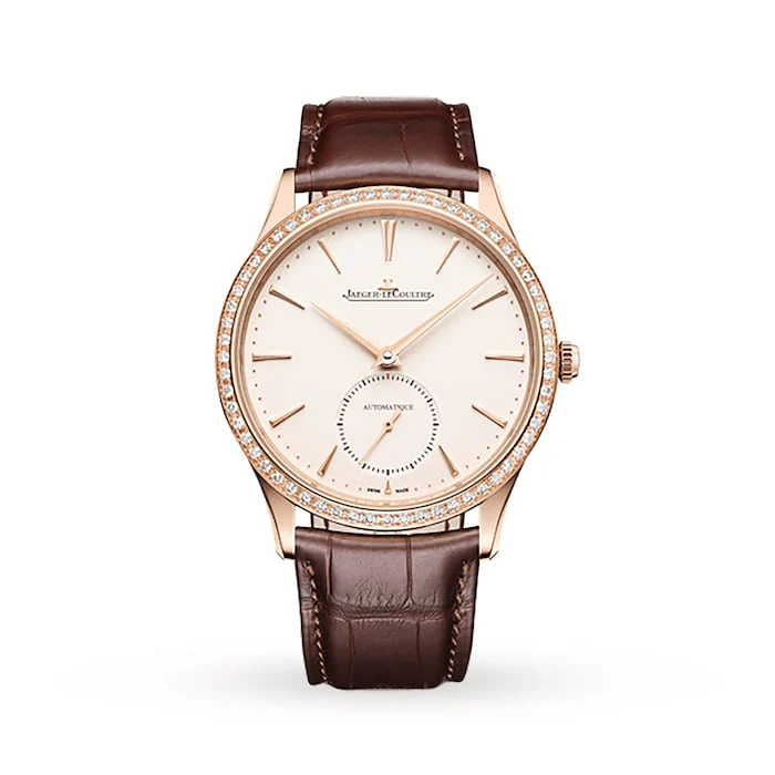 Jaeger-LeCoultre Automatic Men’s Watch with Ivory Material Dial, Gold Case, 50m Water Resistant / Q1212501