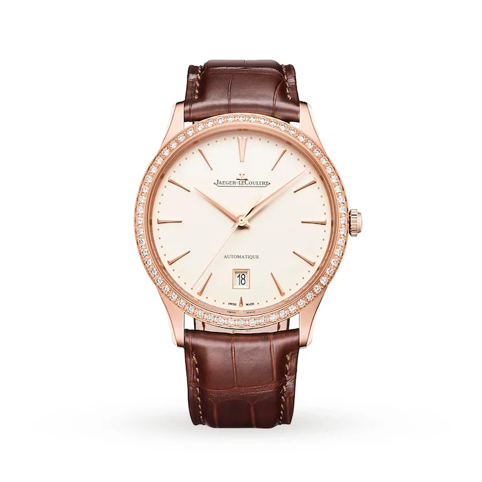Jaeger-LeCoultre Automatic Men’s Watch with Silver Material Dial, Gold Case, 30m Water Resistant / Q1232501