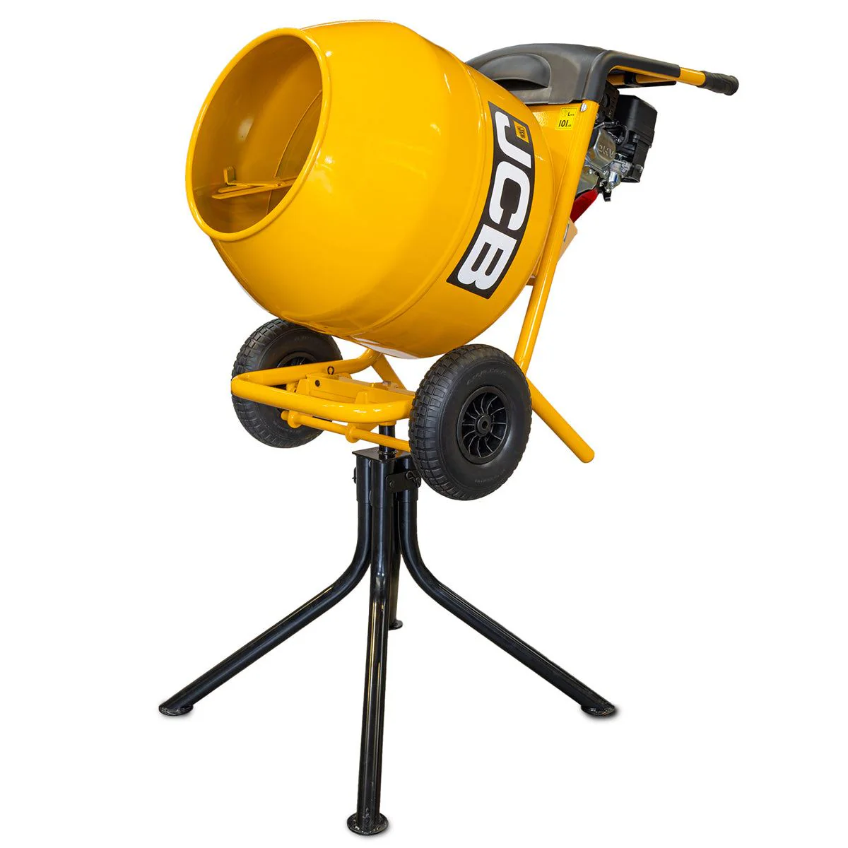 JCB CMH150P Cement Mixer Honda GX160 Petrol Engine 134L Seam Welded Drum 100L Working Capacity