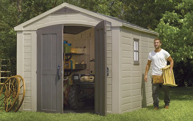 Keter Factor Shed 8x11ft Storage Shed- Brown - Image 4
