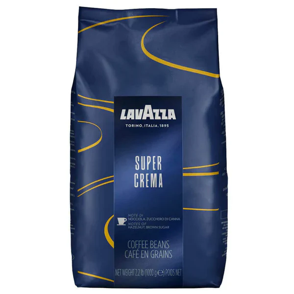 Lavazza Super Crema Coffee Beans – 102 x 1kg Bags Whole Bean Espresso Roast | Premium Italian Coffee Bulk Pack