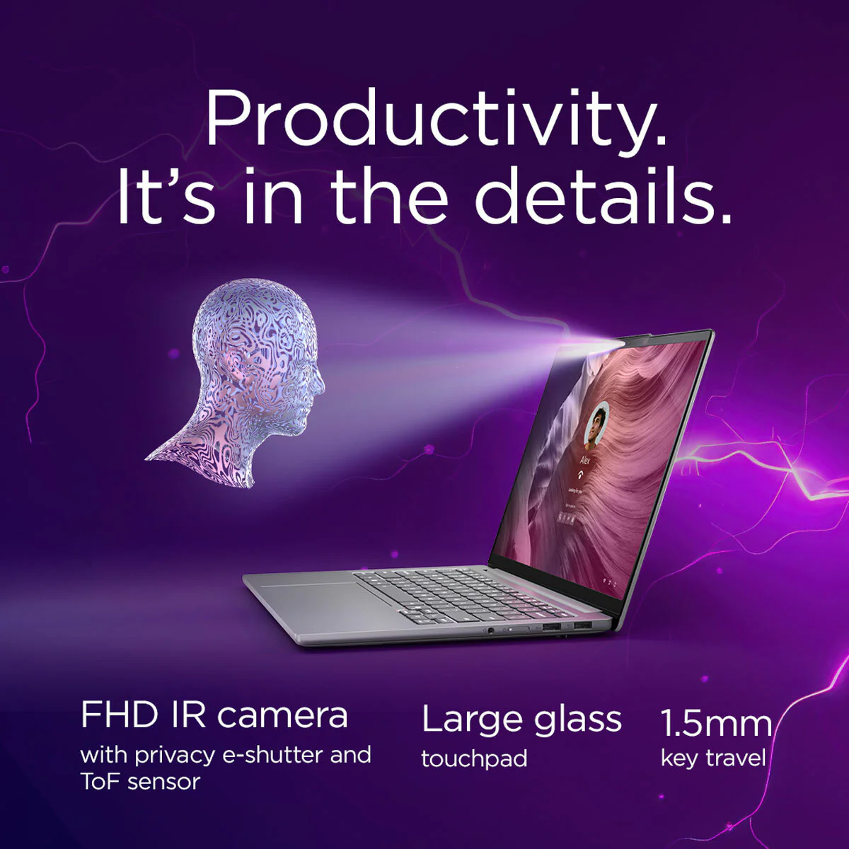 Lenovo IdeaPad Pro 5, Intel Core Ultra 5, 32GB RAM, 1TB, 16 Inch OLED Laptop, 83JM004DUK - Image 7