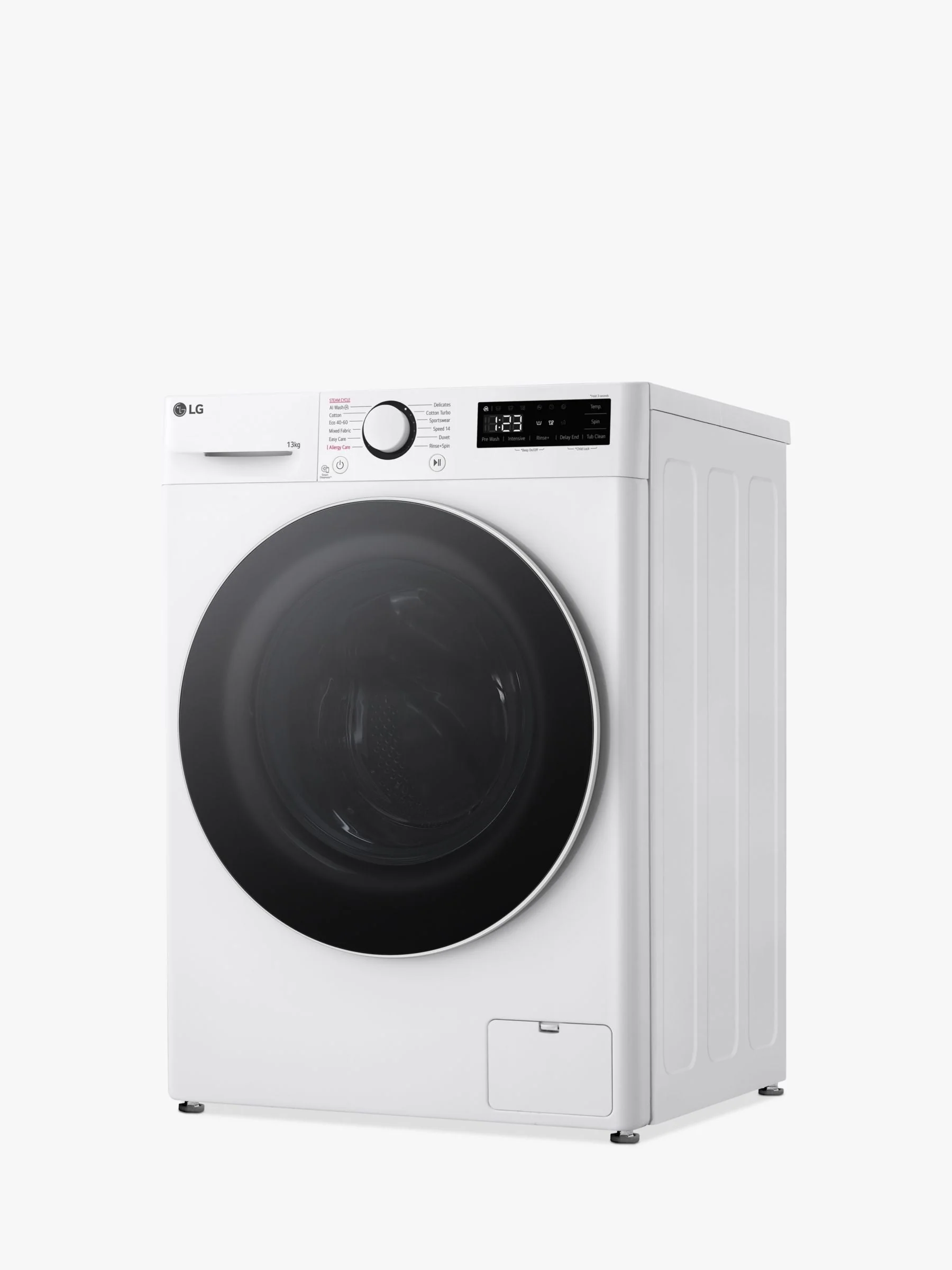 LG F4Y513WWLN1 Freestanding Washing Machine, 13kg Load, 1400rpm Spin, White - Image 6